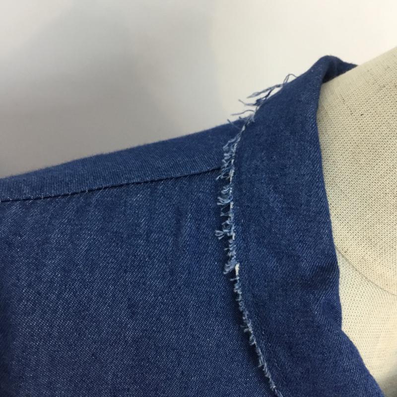 ザラ ZARA TRAFALUC ワンピース ひざ丈スカート S 無地 インディゴ / インディゴ /  レディース USED 古着 中古 10056479