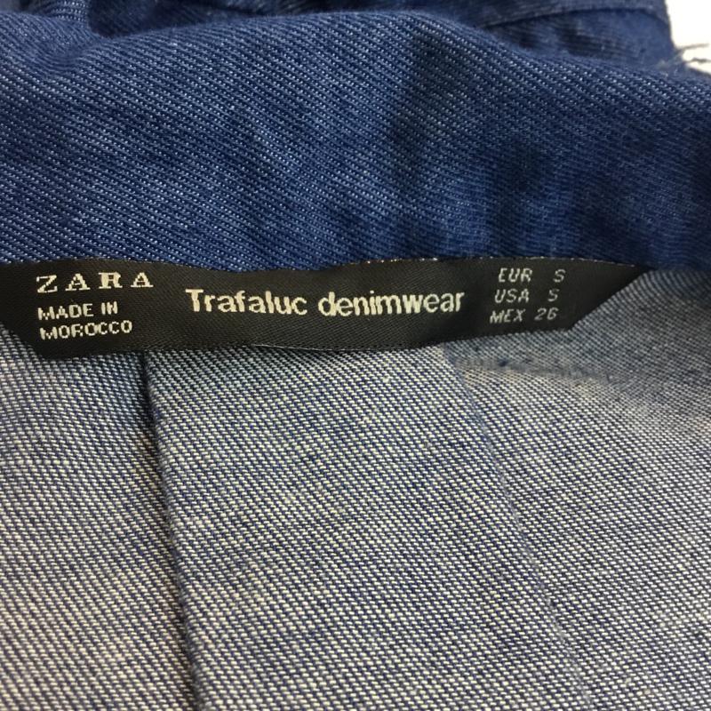 ザラ ZARA TRAFALUC ワンピース ひざ丈スカート S 無地 インディゴ / インディゴ /  レディース USED 古着 中古 10056479