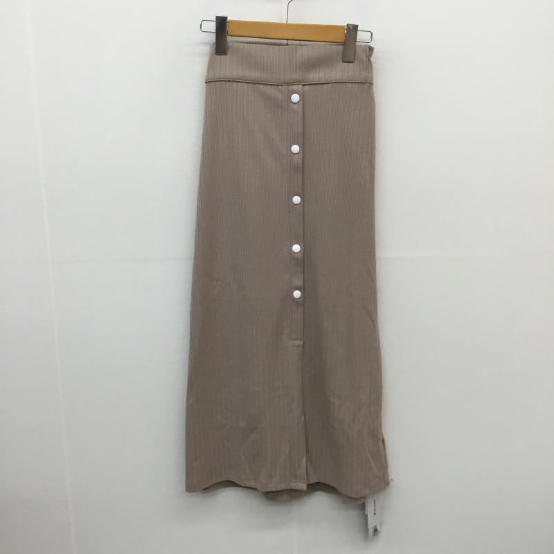 メルロー merlot スカート ロングスカート スナップボタンスリットナロースカート　モカ FREE 桃 / ピンク /  レディース USED 古着 中古 10056531