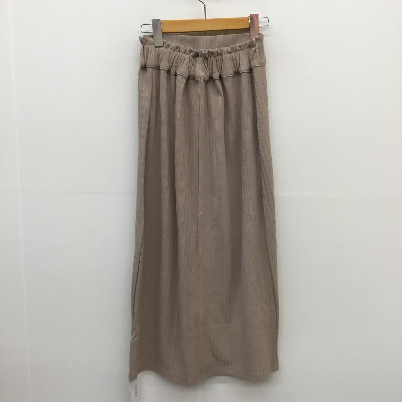 メルロー merlot スカート ロングスカート スナップボタンスリットナロースカート　モカ FREE 桃 / ピンク /  レディース USED 古着 中古 10056531