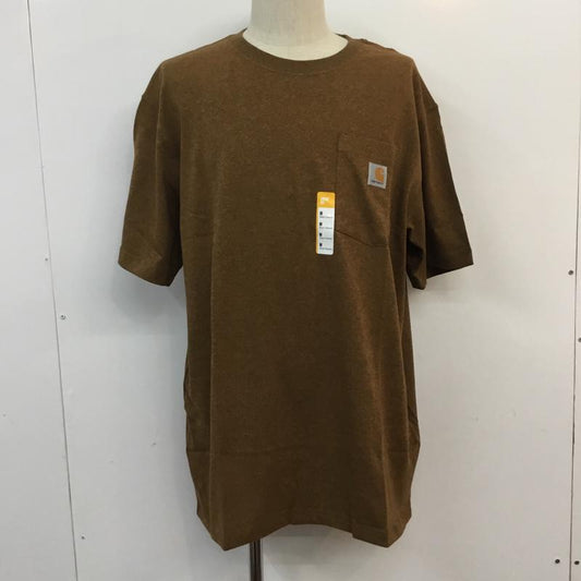 カーハート Carhartt Tシャツ 半袖 M 無地 茶 / ブラウン /  メンズ USED 古着 中古 10056649