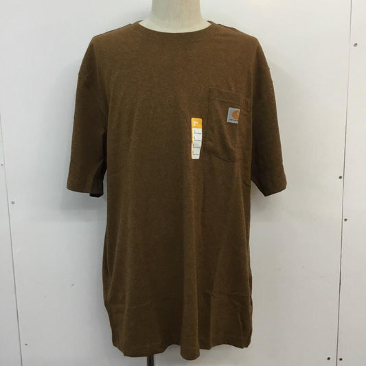 カーハート Carhartt Tシャツ 半袖 L 無地 茶 / ブラウン /  メンズ USED 古着 中古 10056657