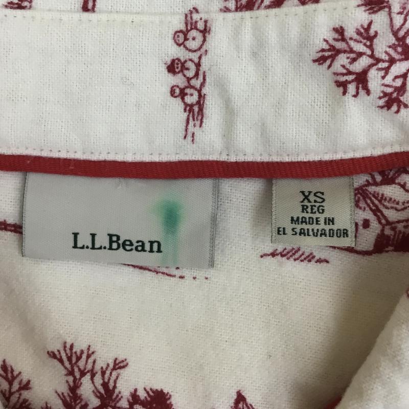 エルエルビーン L.L.Bean ワンピース ロングスカート XS 総柄 白 / ホワイト / X 赤 / レッド /  レディース USED 古着 中古 10056935