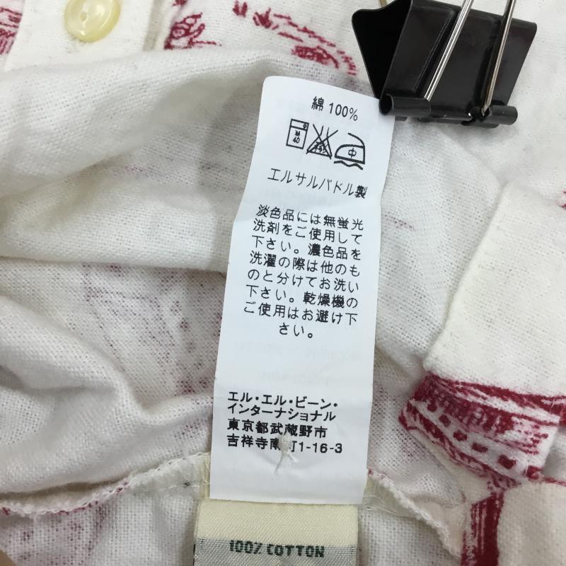 エルエルビーン L.L.Bean ワンピース ロングスカート XS 総柄 白 / ホワイト / X 赤 / レッド /  レディース USED 古着 中古 10056935