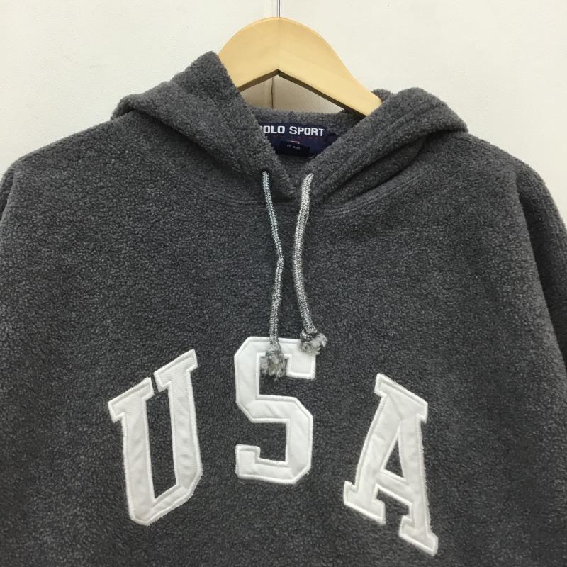 ポロスポーツラルフローレン POLOSPORT パーカー 長袖 USAロゴプルオーバーボアパーカー 星条旗 L 灰 / グレー /  メンズ USED 古着 中古 10057065