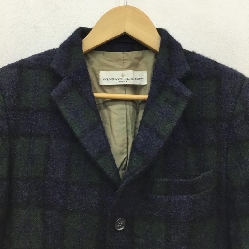 ゴールデングース GOLDEN GOOSE ジャケット、上着 ジャケット、ブレザー ブラックウォッチジャケット XXS チェック 黒 / ブラック / X 緑 / グリーン / X 紺 / ネイビー /  メンズ USED 古着 中古 10057071