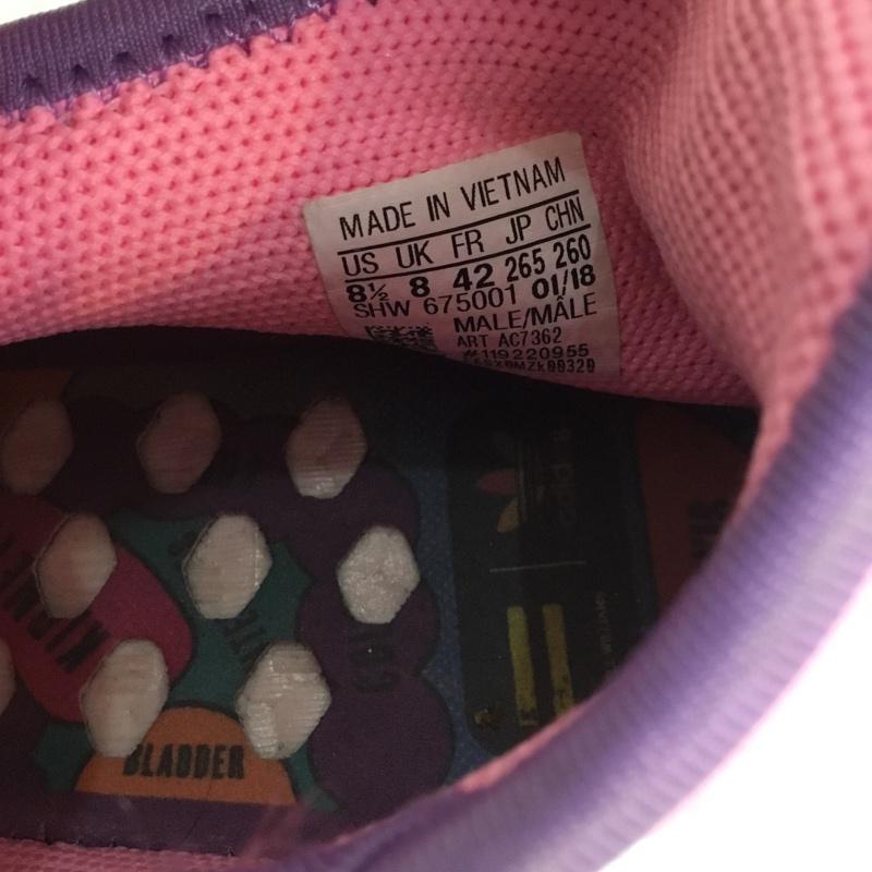 アディダスオリジナルス adidas originals スニーカー スニーカー AC7362 PW HU HOLI NMD MC ファレル ウィリアムス ホーリー ノマド 26.5cm 26.5cm 刺繍 桃 / ピンク / X 白 / ホワイト / X 紫 / パープル /  メンズ USED 古着 中古 10057267