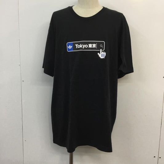 アディダス adidas Tシャツ 半袖 GN2715 東京KC Tシャツ 4L ロゴ、文字 黒 / ブラック /  メンズ USED 古着 中古 10057322