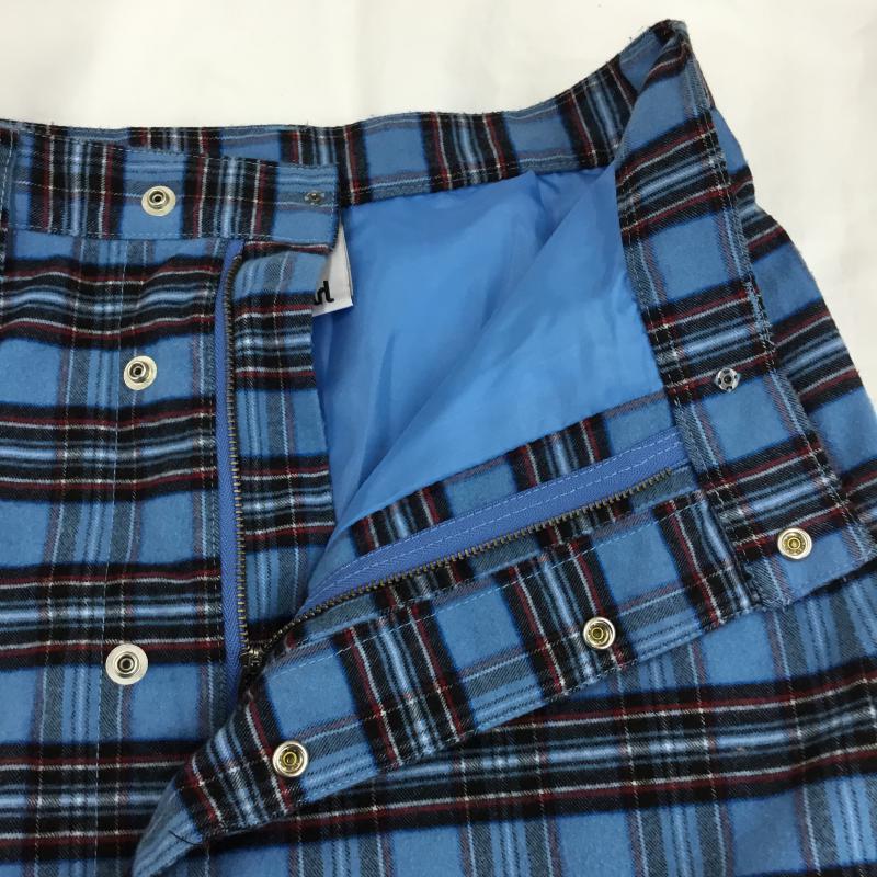 エックスガール X-girl スカート ロングスカート PLAID BUTTON-FRONT SKIRT 1 チェック 青 / ブルー /  レディース USED 古着 中古 10057420
