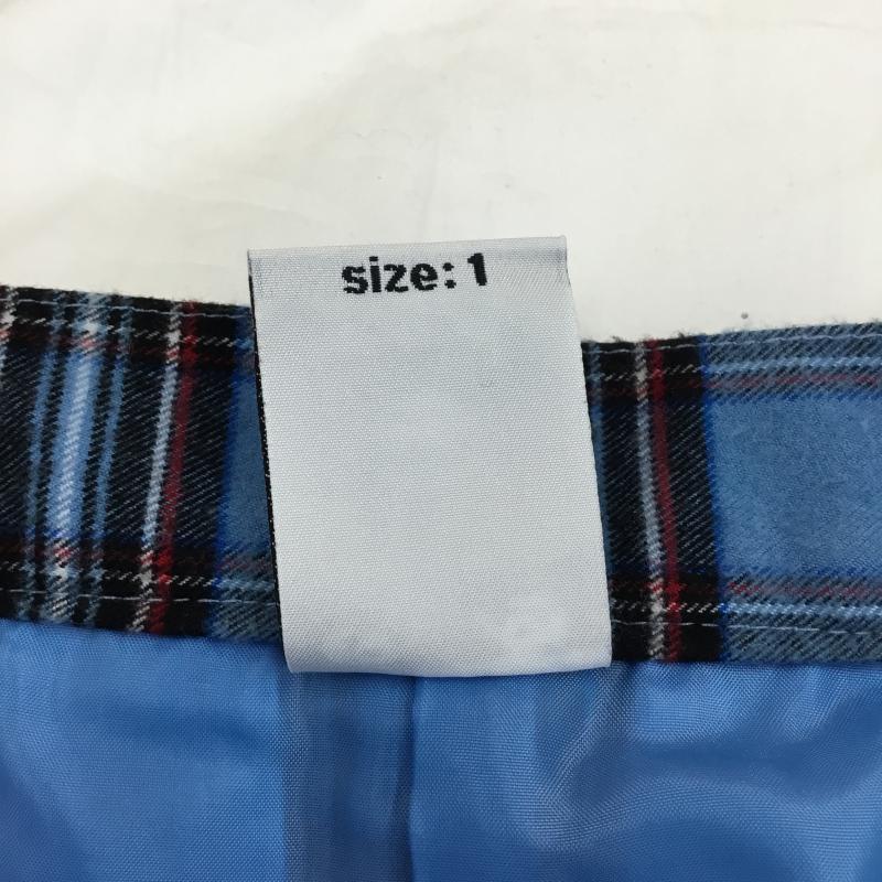 エックスガール X-girl スカート ロングスカート PLAID BUTTON-FRONT SKIRT 1 チェック 青 / ブルー /  レディース USED 古着 中古 10057420