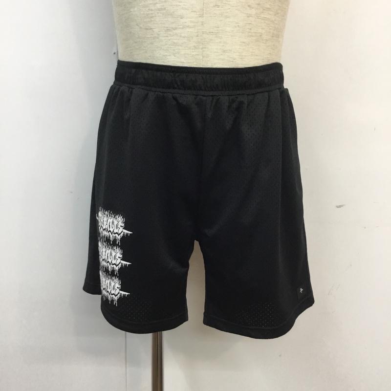 スリルズ THRILLS パンツ ショートパンツ ハーフパンツ ロゴ プリント 32 プリント 黒 / ブラック /  メンズ USED 古着 中古 10057447