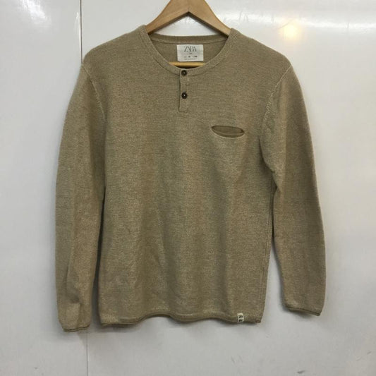 ザラ ZARA ニット、セーター 長袖 クルーネック キッズ 140cm 140cm 無地 ベージュ / ベージュ /  ガールズ USED 古着 中古 10057550