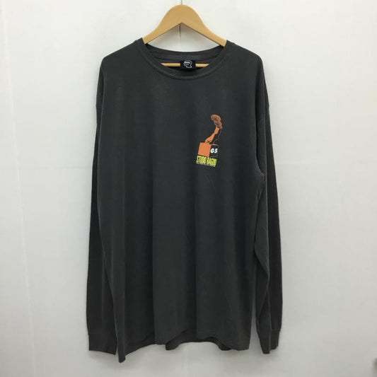 ブレインデット BRAIN DEAD Tシャツ 長袖 L プリント X ロゴ、文字 灰 / グレー /  メンズ USED 古着 中古 10058052