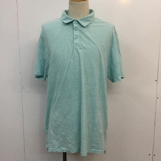 オールドネイビー OLD NAVY ポロシャツ 半袖 シンプル XL 無地 水色 / ライトブルー /  メンズ USED 古着 中古 10058077