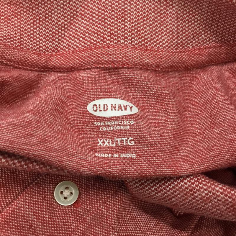 オールドネイビー OLD NAVY ポロシャツ 半袖 コットン シンプル XXL 無地 赤 / レッド /  メンズ USED 古着 中古 10058139