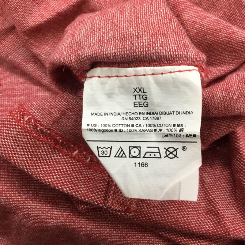 オールドネイビー OLD NAVY ポロシャツ 半袖 コットン シンプル XXL 無地 赤 / レッド /  メンズ USED 古着 中古 10058139