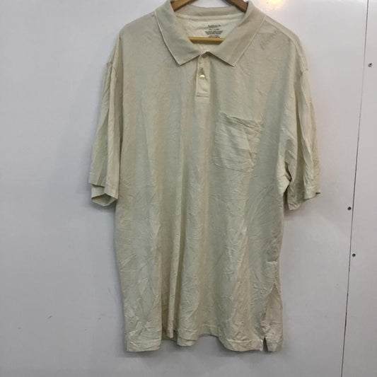 ウ゛ァンヒューゼン VANHEUSEN ポロシャツ 半袖 胸ポケット XXL 無地 ベージュ / ベージュ /  メンズ USED 古着 中古 10058161