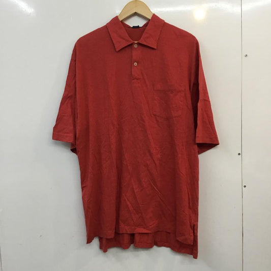 ポロゴルフラルフローレン POLOGOLF ポロシャツ 半袖 コットン 胸ポケット XL 無地 赤 / レッド /  メンズ USED 古着 中古 10058179