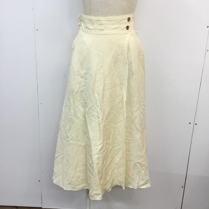 マウジー MOUSSY スカート ロングスカート フレアスカート 0 無地 アイボリー / アイボリー /  レディース USED 古着 中古 10058190