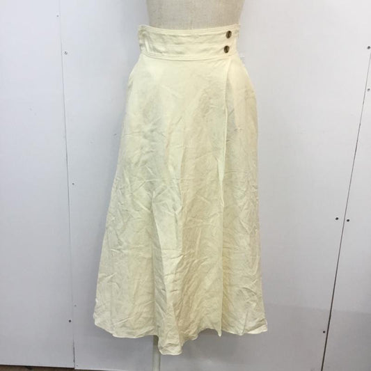 マウジー MOUSSY スカート ロングスカート フレアスカート 0 無地 アイボリー / アイボリー /  レディース USED 古着 中古 10058190