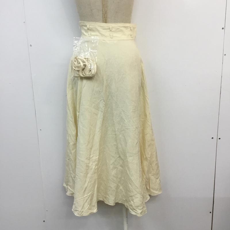 マウジー MOUSSY スカート ロングスカート フレアスカート 0 無地 アイボリー / アイボリー /  レディース USED 古着 中古 10058190