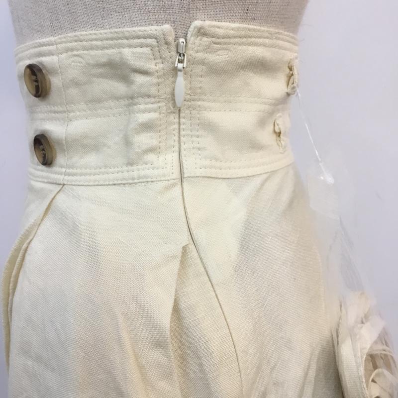 マウジー MOUSSY スカート ロングスカート フレアスカート 0 無地 アイボリー / アイボリー /  レディース USED 古着 中古 10058190