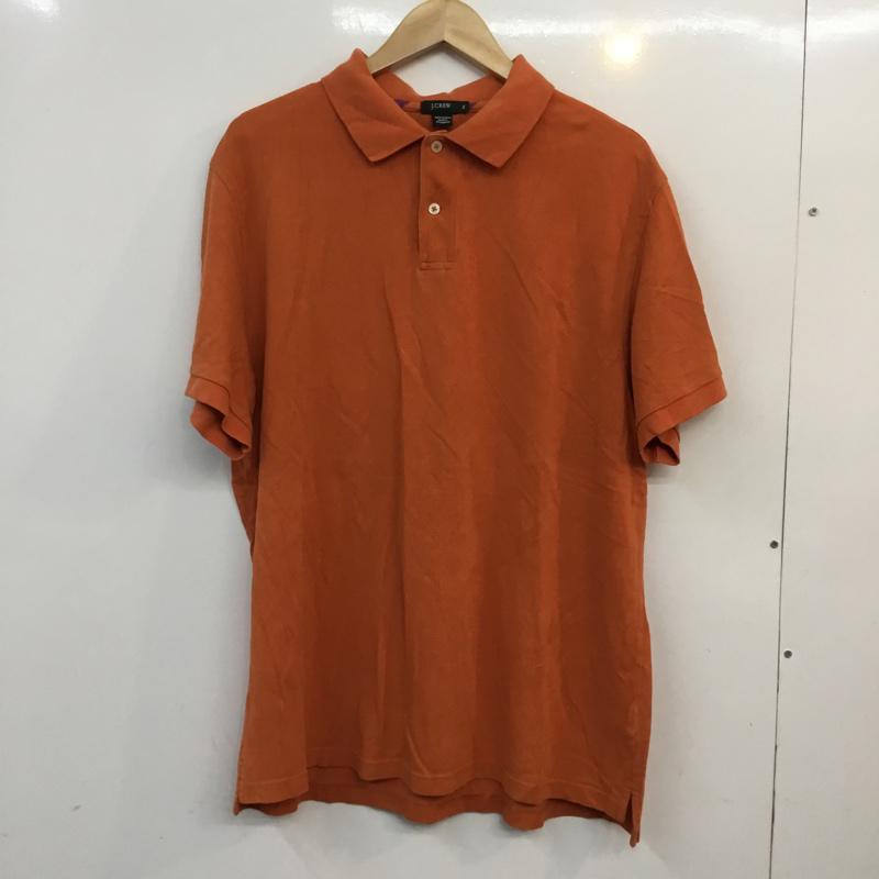 ジェイクルー J.CREW ポロシャツ 半袖 コットン 鹿の子 XL 無地 橙 / オレンジ /  メンズ USED 古着 中古 10058200