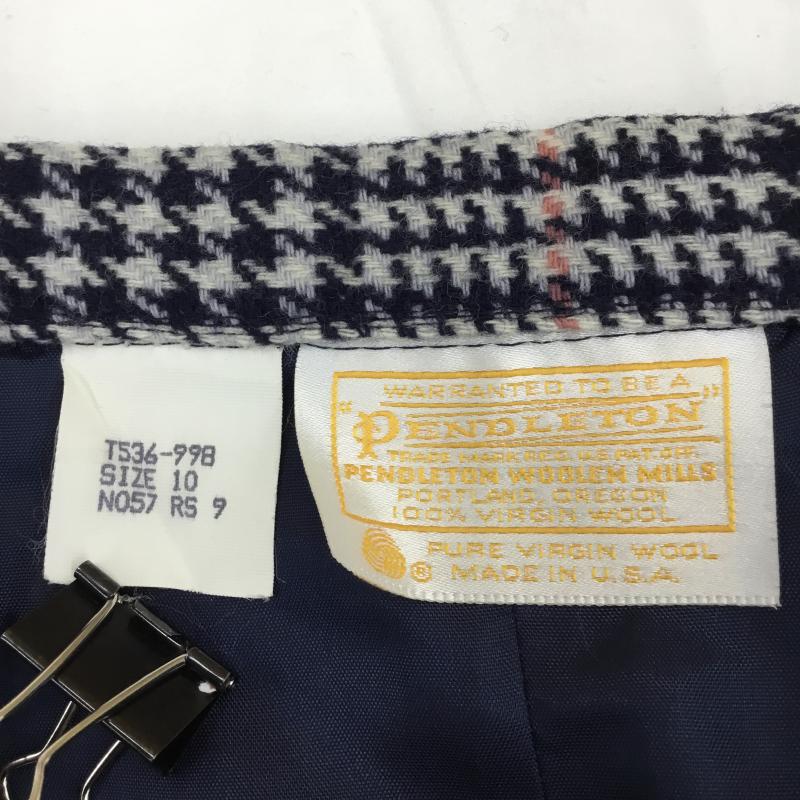 ペンドルトン PENDLETON スカート ひざ丈スカート 80's チェックスカート チェック 白 / ホワイト / X 黒 / ブラック / X 桃 / ピンク /  レディース USED 古着 中古 10058208