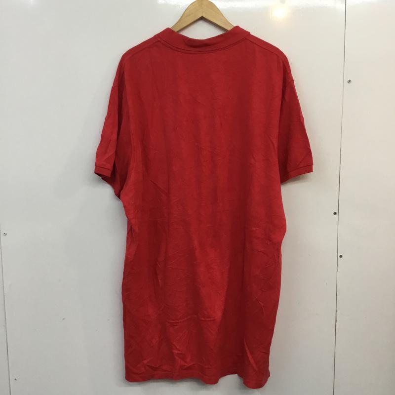 オールドネイビー OLD NAVY ポロシャツ 半袖 コットン 鹿の子 XXL 無地 赤 / レッド /  メンズ USED 古着 中古 10058209