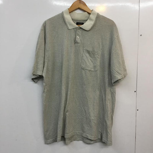 ウ゛ァンヒューゼン VANHEUSEN ポロシャツ 半袖 胸ポケット XL  ベージュ / ベージュ /  メンズ USED 古着 中古 10058220