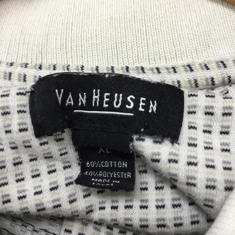 ウ゛ァンヒューゼン VANHEUSEN ポロシャツ 半袖 胸ポケット XL  ベージュ / ベージュ /  メンズ USED 古着 中古 10058220