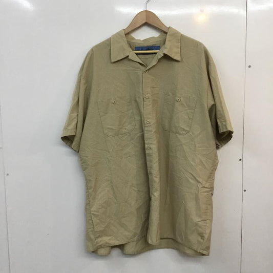 古着 USED シャツ、ブラウス 半袖 XXL 無地 ベージュ / ベージュ /  メンズ USED 古着 中古 10058226