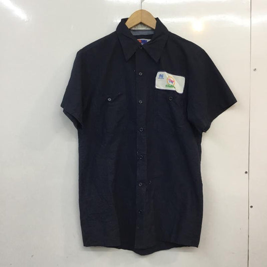 古着 USED シャツ、ブラウス 半袖 S 無地 紺 / ネイビー /  メンズ USED 古着 中古 10058236