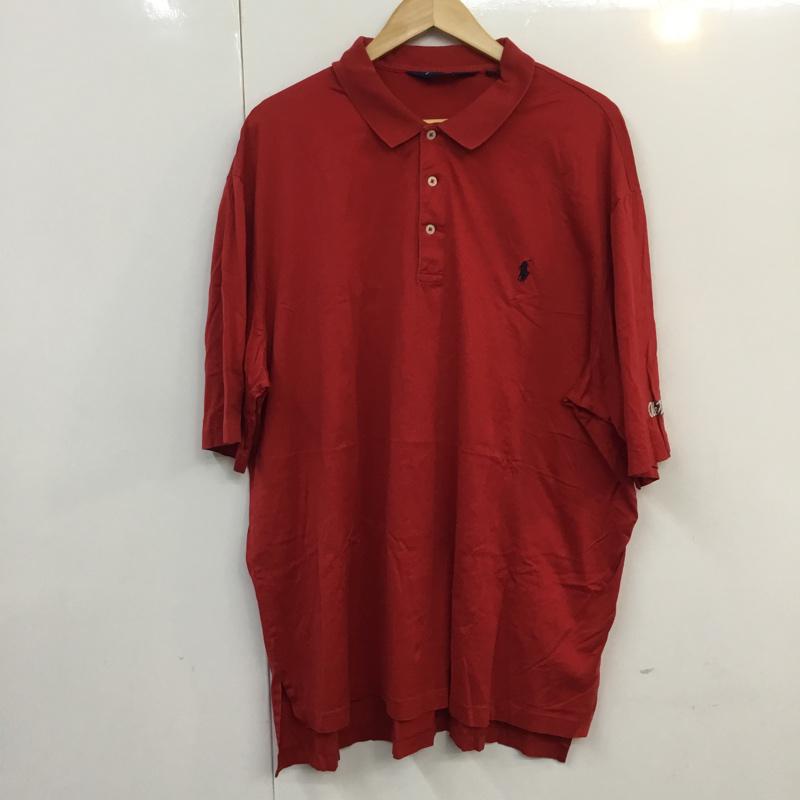 ポロゴルフラルフローレン POLOGOLF ポロシャツ 半袖 XL 無地 赤 / レッド /  メンズ USED 古着 中古 10058262