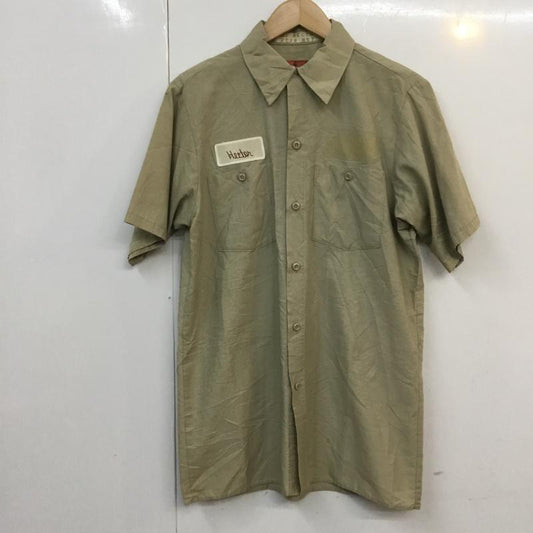 古着 USED シャツ、ブラウス 半袖 S 無地 ベージュ / ベージュ /  メンズ USED 古着 中古 10058318