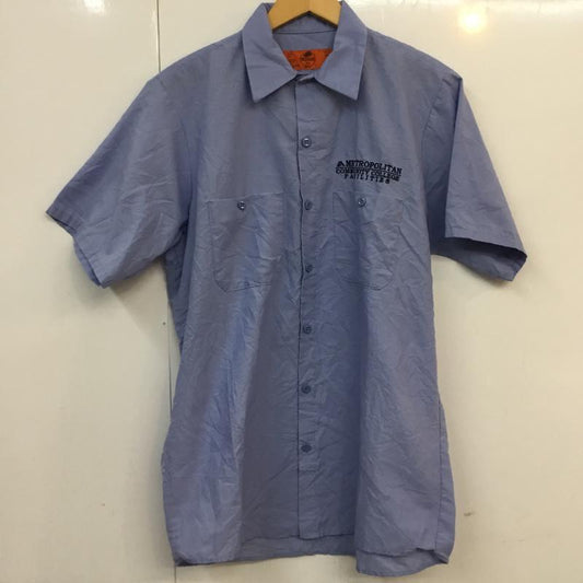 レッドキャップ RED KAP シャツ、ブラウス 半袖 M 無地 水色 / ライトブルー /  メンズ USED 古着 中古 10058324