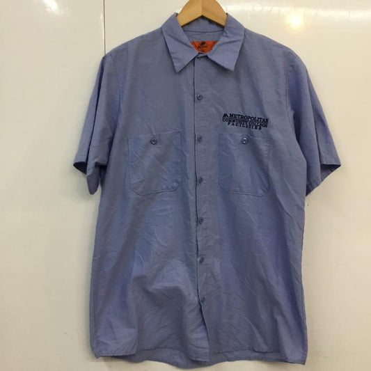 レッドキャップ RED KAP シャツ、ブラウス 半袖 M 無地 水色 / ライトブルー /  メンズ USED 古着 中古 10058327