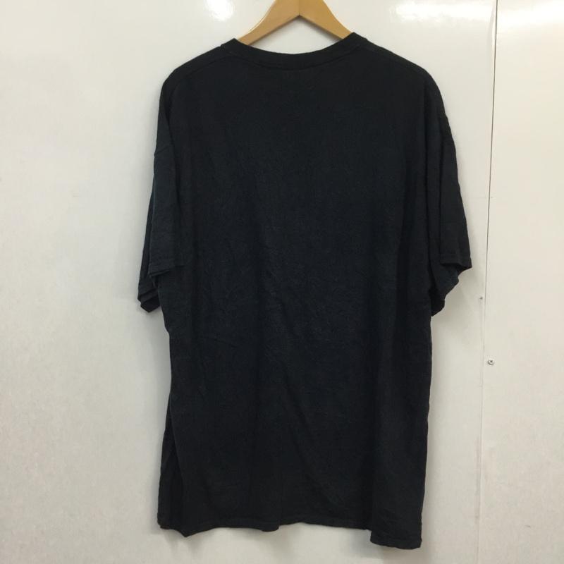 ギルダン GILDAN Tシャツ 半袖 クルーネック プリント XL プリント 黒 / ブラック /  メンズ USED 古着 中古 10058372