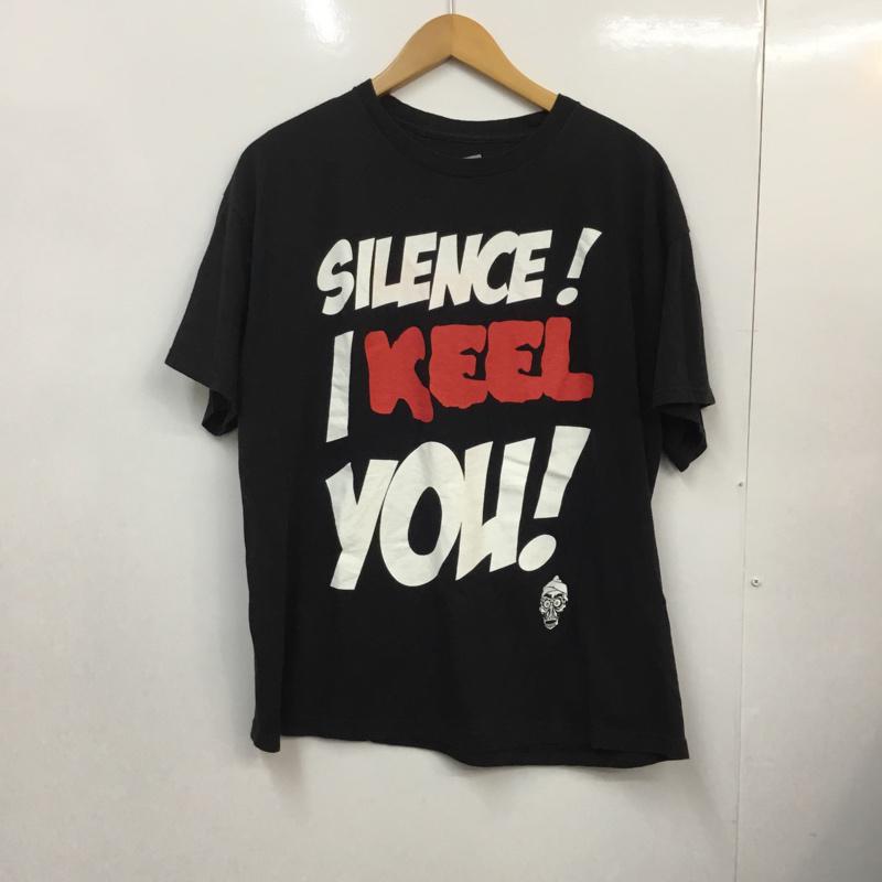 古着 USED Tシャツ 半袖 クルーネック プリント L ロゴ、文字 黒 / ブラック /  メンズ USED 古着 中古 10058374
