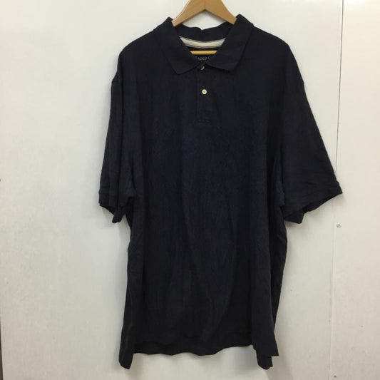 古着 USED ポロシャツ 半袖 コットン 鹿の子 3XL 無地 紺 / ネイビー /  メンズ USED 古着 中古 10058383