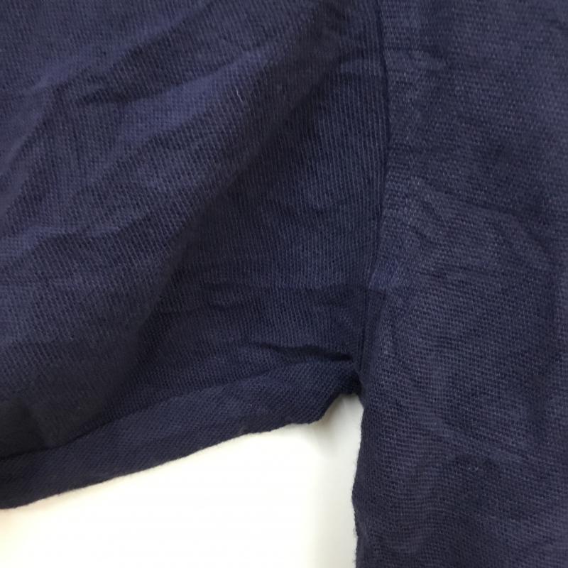 古着 USED ポロシャツ 半袖 コットン 鹿の子 XL 刺繍 紺 / ネイビー /  メンズ USED 古着 中古 10058384