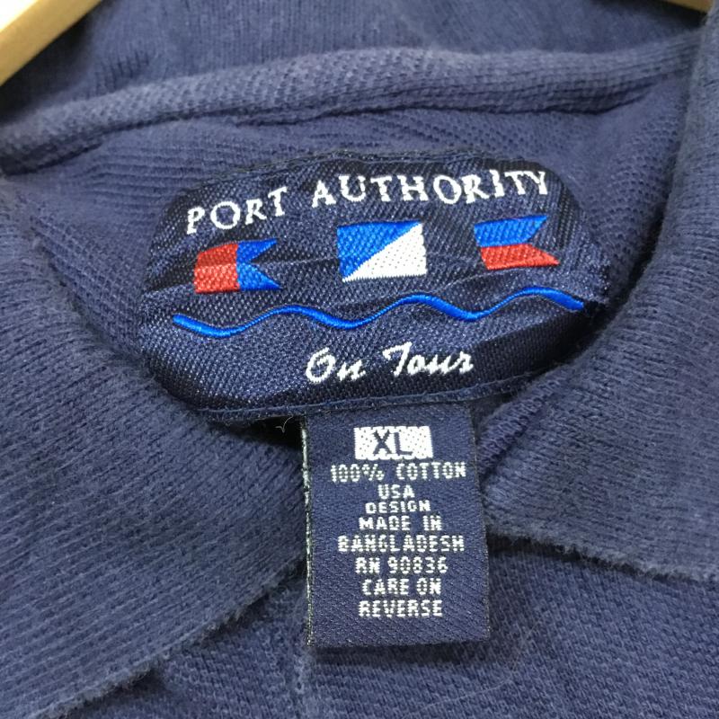 古着 USED ポロシャツ 半袖 コットン 鹿の子 XL 刺繍 紺 / ネイビー /  メンズ USED 古着 中古 10058384