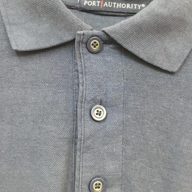 古着 USED ポロシャツ 半袖 刺繍 胸ポケット ロゴ、文字 紺 / ネイビー /  メンズ USED 古着 中古 10058403