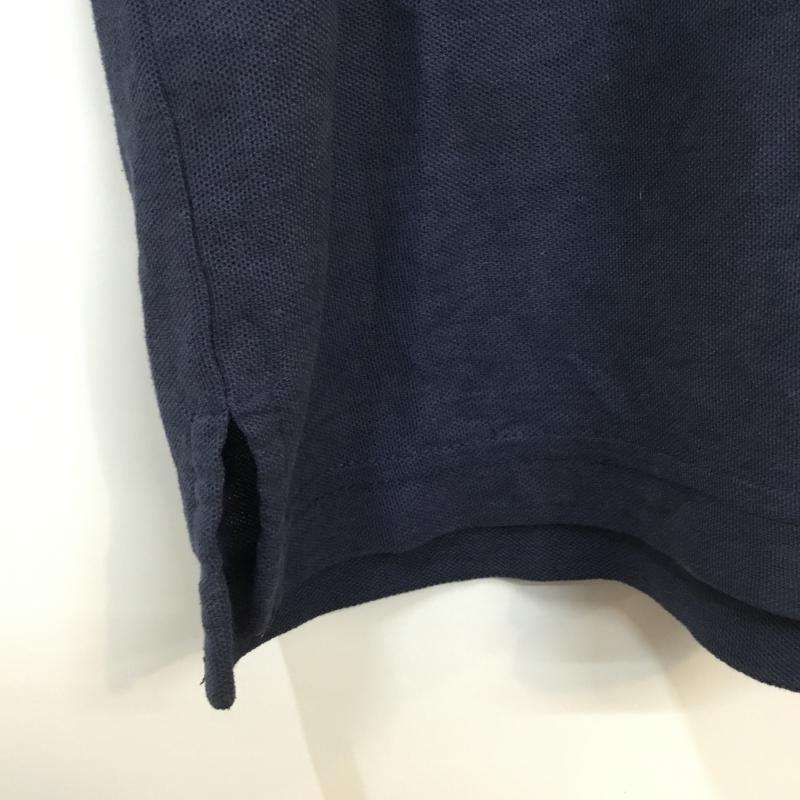古着 USED ポロシャツ 半袖 刺繍 胸ポケット ロゴ、文字 紺 / ネイビー /  メンズ USED 古着 中古 10058403