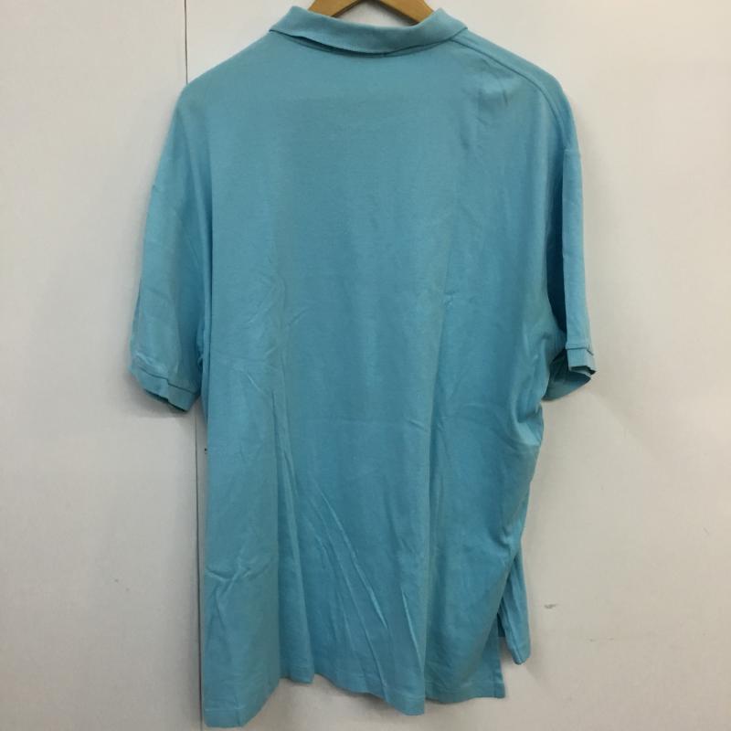 ポロバイラルフローレン Polo by RALPH LAUREN ポロシャツ 半袖 XL 無地 水色 / ライトブルー /  メンズ USED 古着 中古 10058418