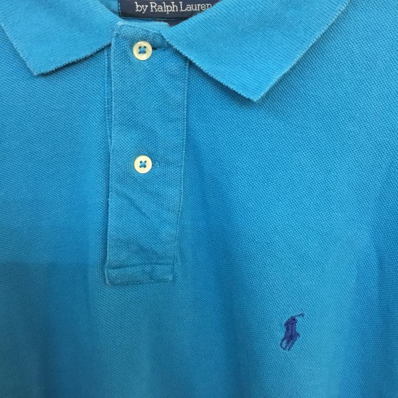 ポロバイラルフローレン Polo by RALPH LAUREN ポロシャツ 半袖 XL 無地 水色 / ライトブルー /  メンズ USED 古着 中古 10058430