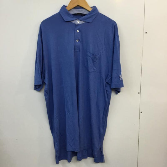 ポロゴルフラルフローレン POLOGOLF ポロシャツ 半袖 XL 無地 水色 / ライトブルー /  メンズ USED 古着 中古 10058480