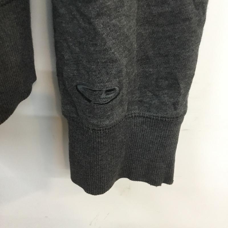 チャンピオン Champion パーカー 長袖 裏起毛 ジップアップ L ワンポイント ダークグレー / ダークグレー /  メンズ USED 古着 中古 10058553
