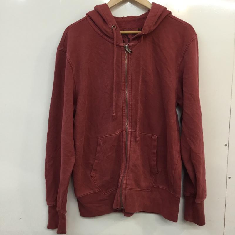 古着 USED パーカー 長袖 ジップアップ スウェット M 無地 紫 / パープル /  メンズ USED 古着 中古 10058554
