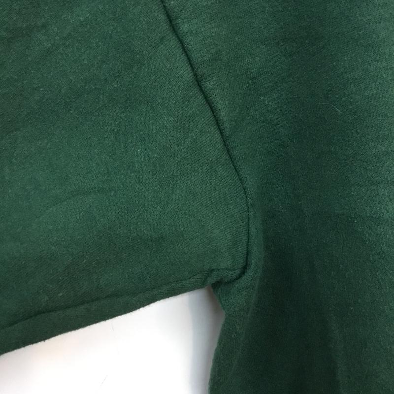 ヘインズ HANES パーカー 長袖 ジップアップ ロゴ M プリント 緑 / グリーン /  メンズ USED 古着 中古 10058555